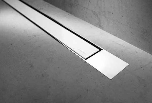 ESS Duschrinne Modulo TAF Design Z-2 Poliert, Glass Weiß, 800