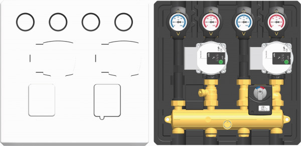 PAW Thermax VT Syst DN 20 K31 direkt / K32 gem Mot SR2 2x Wilo Para SC 15/6-43