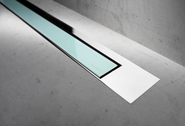 ESS Duschrinne Modulo TAF Design Z-3 Poliert, Glass Grün, 800