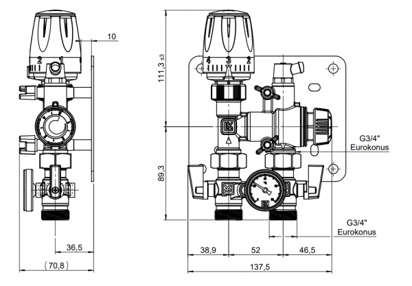 LK Armatur LK 423 Einheit 3/4 bis 10m2