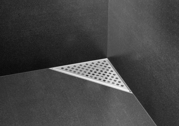 ESS Duschrinne Aqua Plus Delta Edelstahl gebürstet abdeckung mit Flansch, MSI6