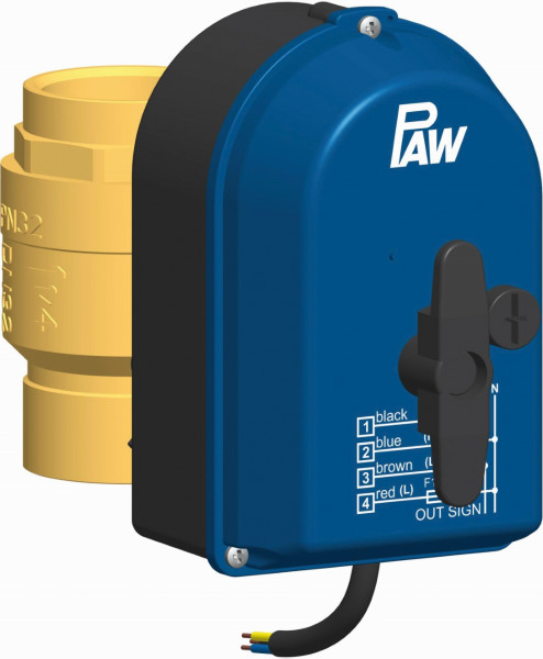 PAW PAW 2-Weg ZV DN 32 TW 2x 11/4" IG Kvs 100 Stell Mot 230V/50Hz-16s/90 1.0