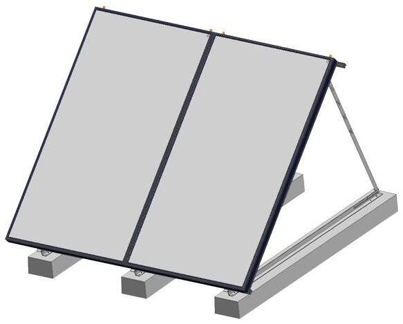 INTERDOMO Paket Flachdachaufstellung für Flachdachkollektoren