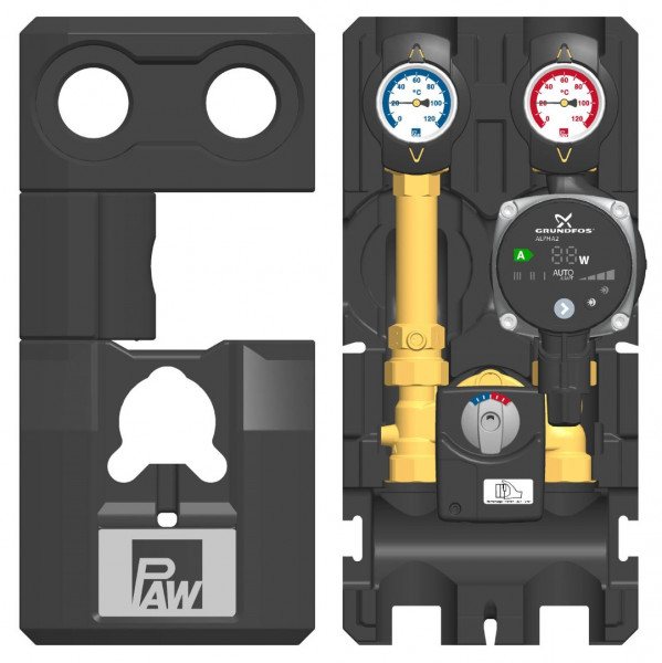 PAW HeatBloC K34 DN 20 3-Wege H-Mischer mit Bypass Motor SR2 GF ALPHA2.1 15-60