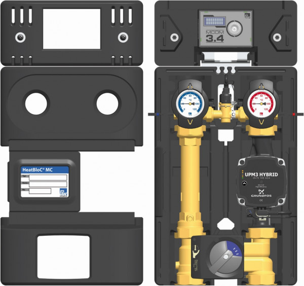PAW HeatBloC MC45 DN 25 3 Weg H-Misch m Byp MCom 3.4, Motor SR5 GF UPM3 Hyb 25-7