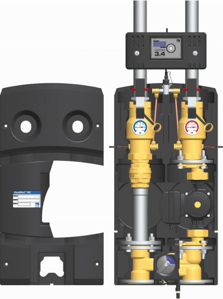 PAW HeatBloC MC42 DN 40 3-Wege H-Mischer MCom 3.4, Motor SR10 GF UPMXL GEO 32-125