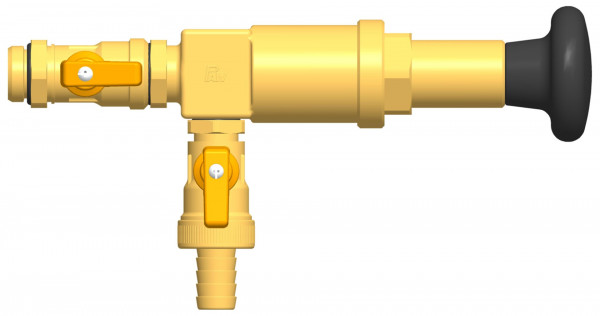 PAW Füll-& Impfpumpe 1/2" AG, mit Absperrkugelhahn
