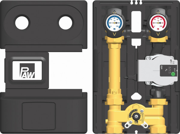 PAW HeatBloC K34 DN 25 3-Wege H-Mischer mit Bypass Wilo Para SC 25/6-43