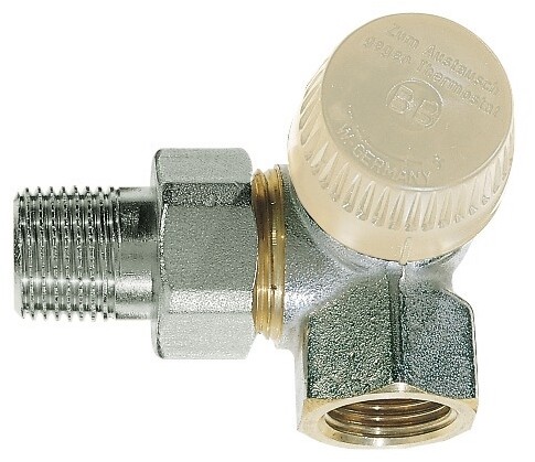 Honeywell Thermostatventilkörper VS Pressm. mattvernickelt Wi Eck R 1/2"