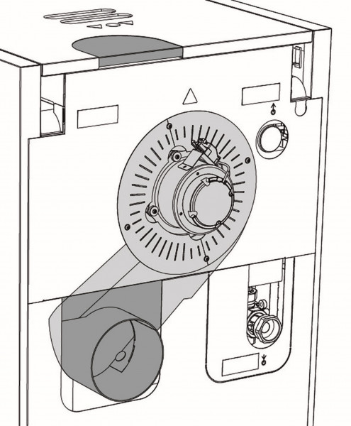 Fröling Abgasanschluss hinten m. AGR T4e 80-110