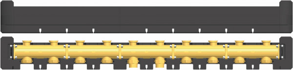 PAW Modulverteiler DN 25 5-fach F 1" x 1" IG isoliert