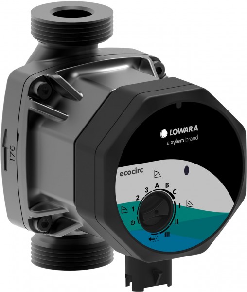 Lowara H-Pumpe ecocirc M 20-6/130 L:130 G1 1/4" PN10 max. H:6m 34W