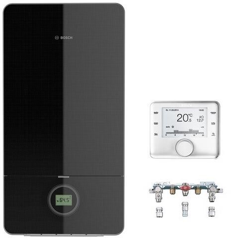 Junkers Bosch Systempaket Condens 7000iW GC730, GC7000iW 14B, schwarz, 14 kW, E