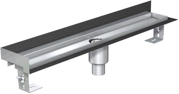 ACO Duschrinne ShowerDrain E DN 50 Aufkantung hinten und links 1200mm