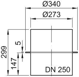 ACO Fallrohrstütze GM X muffenlos DN 250