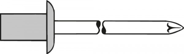 Blindniet CAP Alu/Stahl Flachrundkopf 4x11mm GESIPA