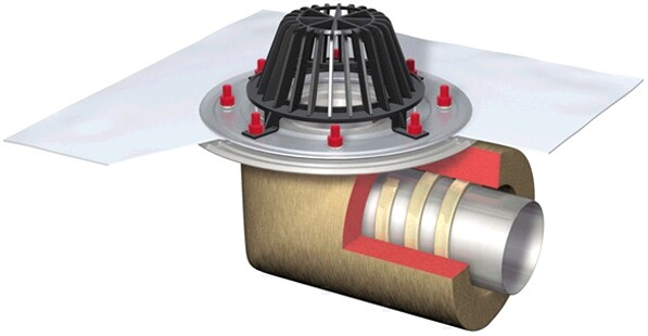 ACO Flachdachablauf Spin DN 100 1 tlg. 1,5Grad ohne Dichtungsbahn