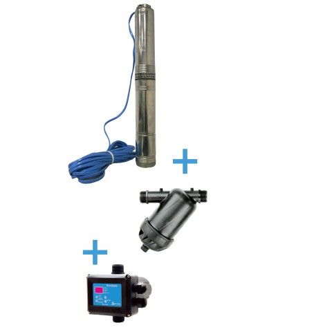 ewuaqua iWater eco4 9-40 Beregnungs-Paket Paket mit Pumpe, Drucksch. und Filter
