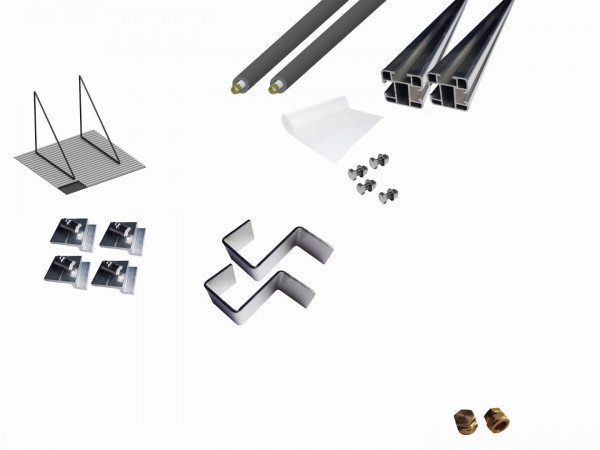 Thermic Energy Montagepaket 1er Grundset FK253 Flachdachaufständerung 45Grad