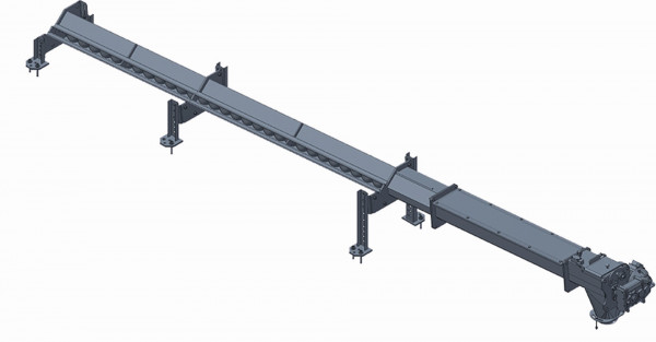 Fröling Pellets-Austragschnecke 110 modular offene Troglänge 3000 mm