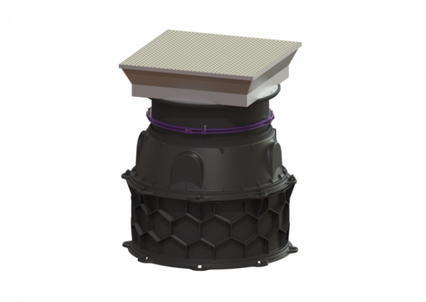 KESSEL Schachtmodul LW 1000 Bodenplatte Zugang LW 800, 620-869 mm, Klasse D