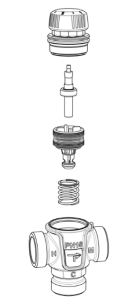 LK Armatur LK 551 F Einsatz 42-52 H Kvs