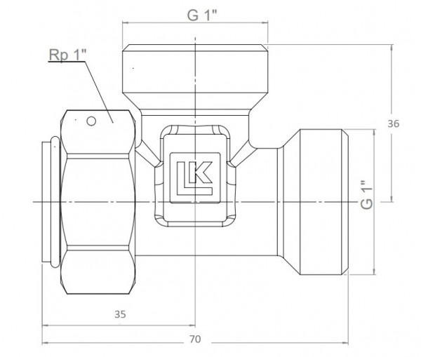 LK Armatur LK 935 Mehrfachanschluss G1 x G1 x Rp1