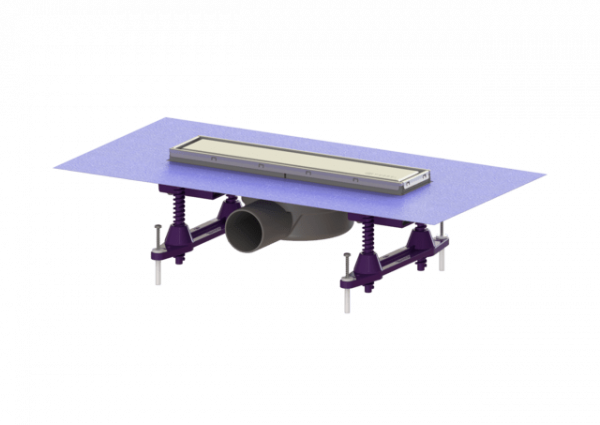 KESSEL Duschrinne Linearis Compact L: 300 mm, DN 50, WaD, V2A Abdeck., K 3