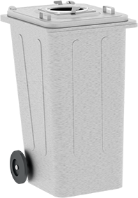 Aschetonne 240lt zur externen Entaschung