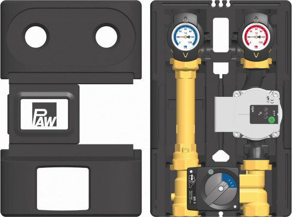 PAW HeatBloC K34 DN 25 3 Weg H-Misch mit Bypass Motor SR5 Wilo Para SC 25/8-60/O