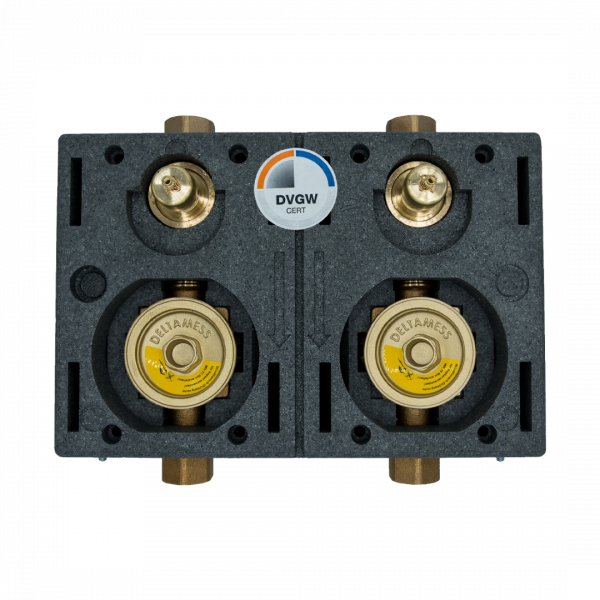 DELTAMESS Miniblock-Duo 3/4IG, Rotguss EN 1982