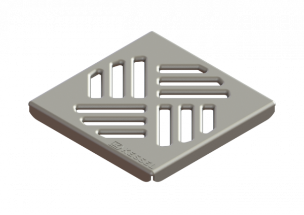 KESSEL Schlitzrost 138x138 mm, Edelstahl