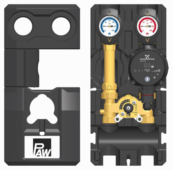 PAW HeatBloC K34 DN 20 3-Wege H Mischer mit Bypass GF ALPHA2.1 15-60