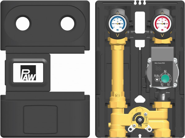 PAW HeatBloC K34 DN 25 3-Wege H-Mischer mit Bypass Wilo Yonos PICO 25/1-6