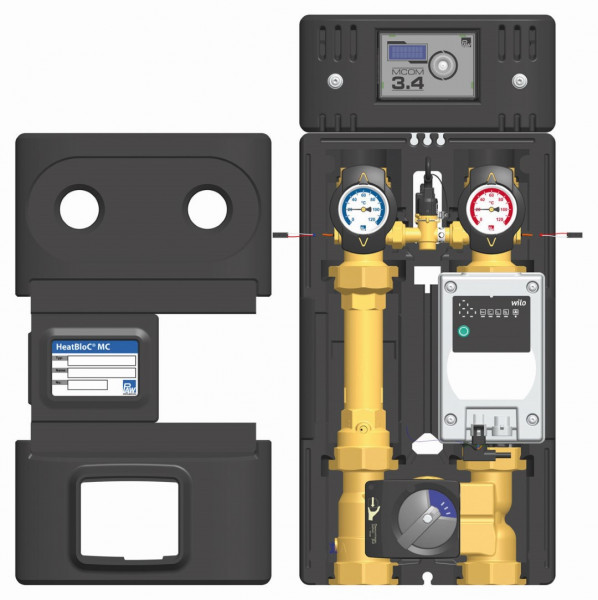 PAW HeatBloC MC43 DN 32 3 Weg H-Misch m Byp MCom 3.4, Motor SR10 Wilo Para MAXO