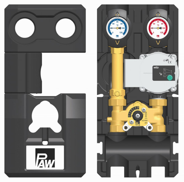 PAW HeatBloC K34 DN 20 3-Wege H-Mischer mit Bypass Wilo Para SC 15/6-43