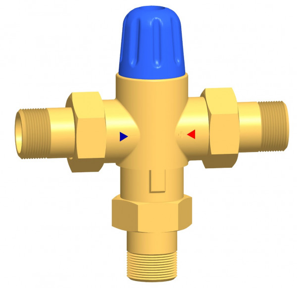 PAW Brauchwassermischventil DN 20 30-70 C Verschraubung 3/4" AG