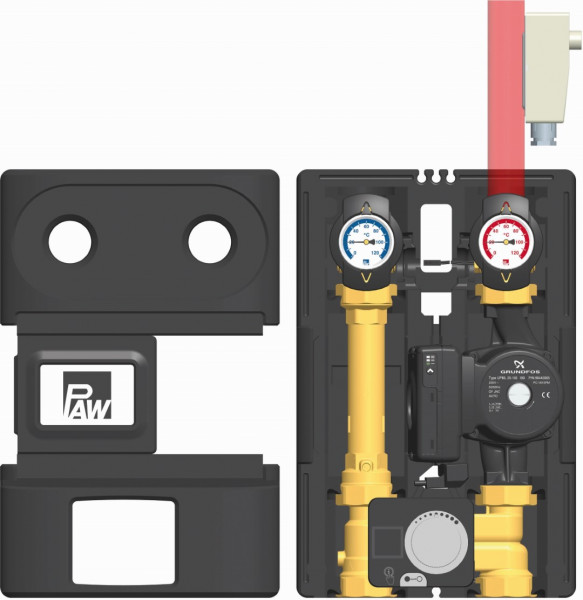 PAW HeatBloC K33R DN 25 3 Weg H-Misch m Bypass Regler PKR6 GF UPML 25-105 AUTO