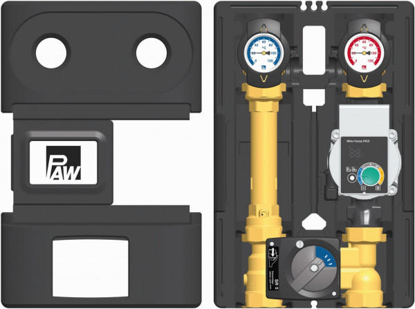PAW HeatBloC K32 DN 25 3-Wege Mischer Motor SR5 Wilo Yonos PICO 25/1-6