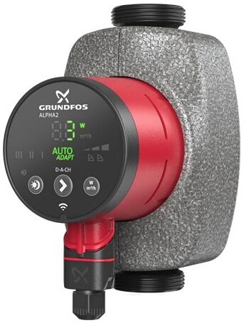Grundfos Heizungsumwälzpumpe ALPHA2 230 V, PN 10, 180mm Typ 25 60, Rp 1"