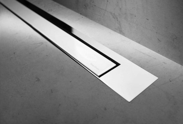 ESS Duschrinne Modulo TAF Design Z-3 Poliert, Glass Weiß, 800
