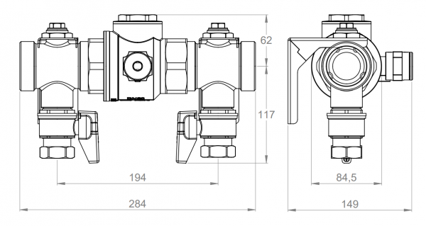 LK Armatur LK 521 Befüllungsventil G2 x G1 Kvs 40,0
