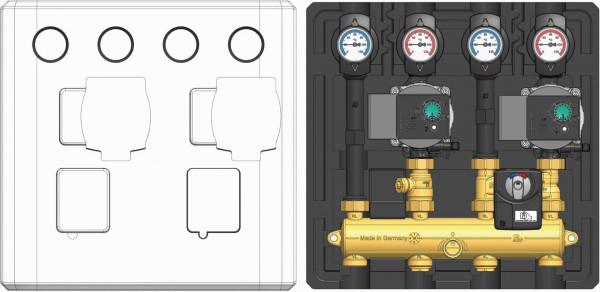 PAW Thermax VT Syst DN 20 K31 direkt / K32 gem Motor SR2 2x Yonos PICO 15/1-6