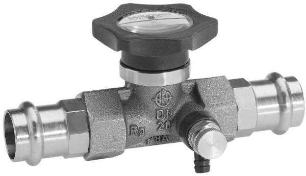 ABA Kolbenventil RG m Entl Pressanschluss DN 15 15mm