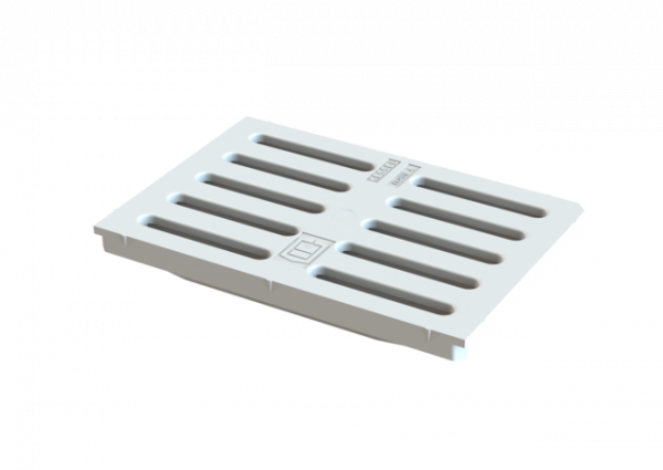 KESSEL Schlitzrost 276x191 mm, Kunststoff, weiß