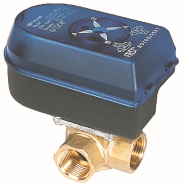 PAW 3 Weg ZV DN 20 3 x 3/4" IG, Kvs:7 Stell Mot 230V/50Hz-18s/90 1m Ltg 4adrg