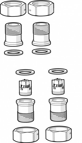 LK Armatur LK 551 Verschraubungssatz G3/4 x 1