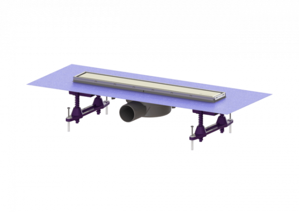 KESSEL Duschrinne Linearis Compact L: 450 mm, DN 50, WaD, V2A Abdeck., K 3