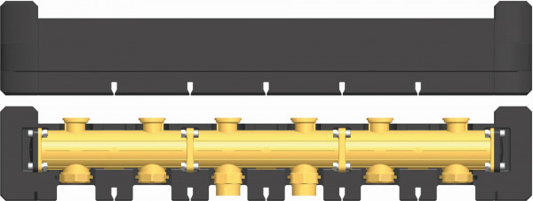 PAW Modulverteiler DN 25 3-fach F 1" x 1" IG isoliert