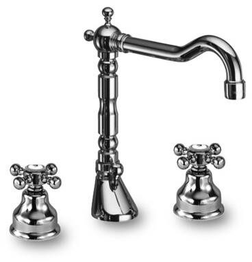 Herzbach 3 Loch WTbatt. Anais Classic mit Zugstangen Ablgrt weiß gold